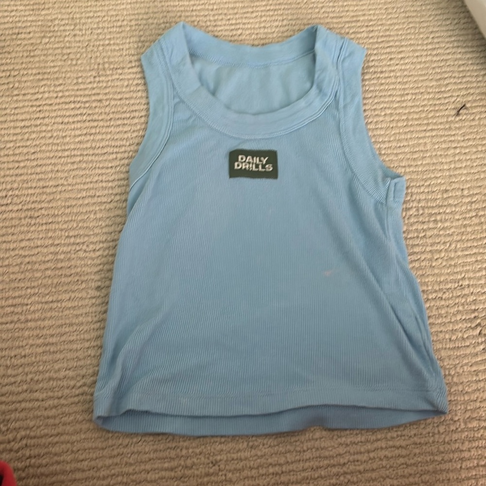 Daily Drills Ribbed Tank -Blue